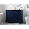 Elegant Decor 48 Inch Single Bathroom Vanity Set In Blue VF50048BL